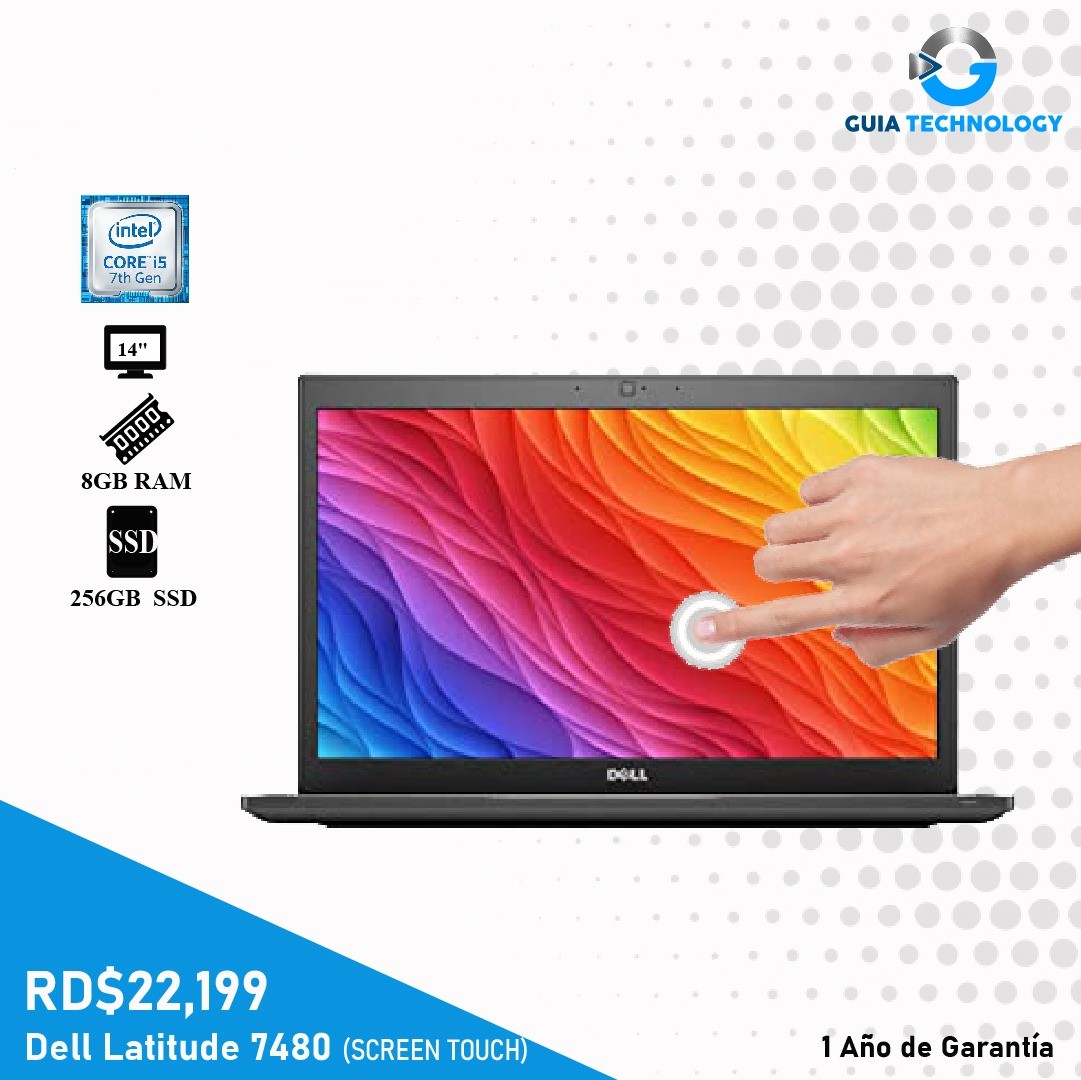 Laptop Dell Latitude 7480 Core i5-7300UM @2.70 256GB SSD, 8GB RAM (TOUCH) 7th.