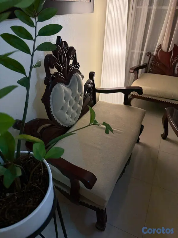 muebles y colchones - JUEGO DE MUEBLES EN CAOBA / $80,000 / ESTILO “LUIS V” / NEG.  4