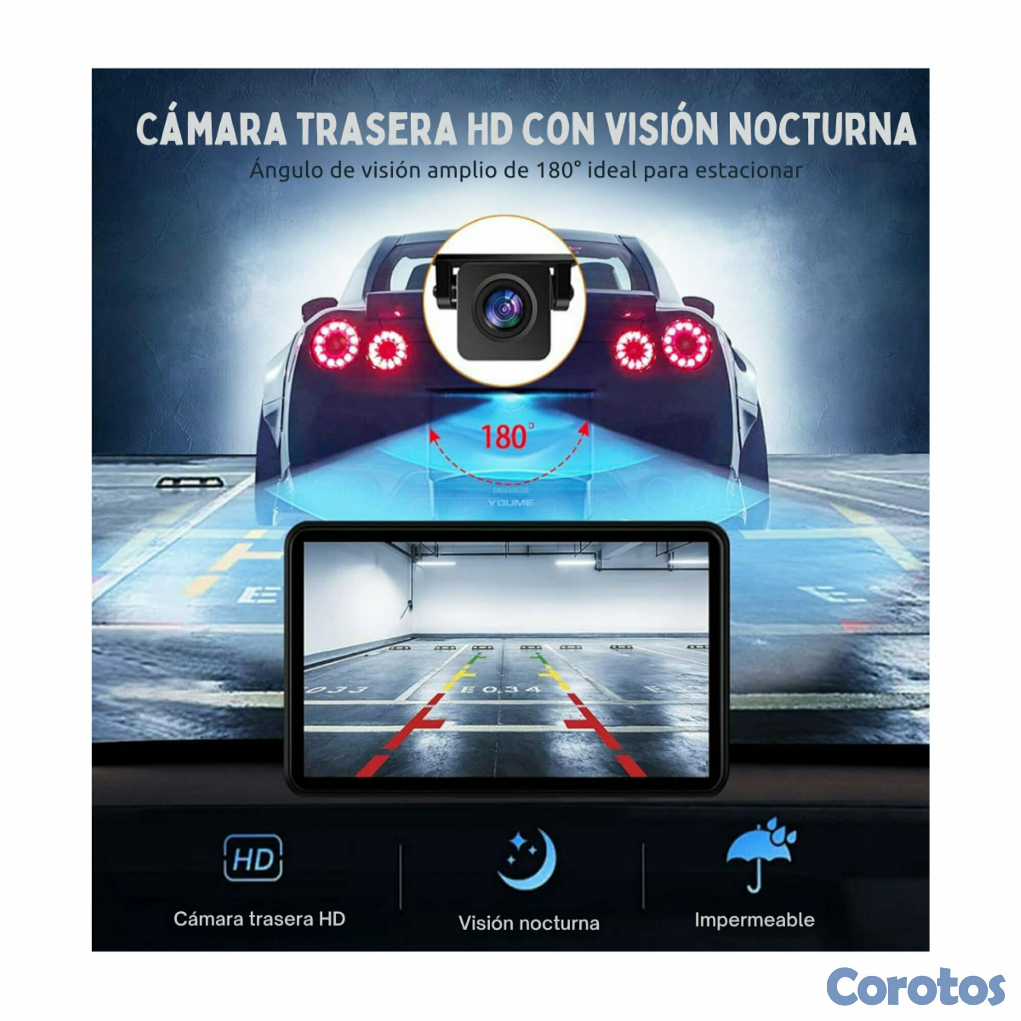 otros electronicos - Pantalla CarPlay y Android Auto Inalámbrica 7 Bluetooth, Cámara de Reversa y GPS 4