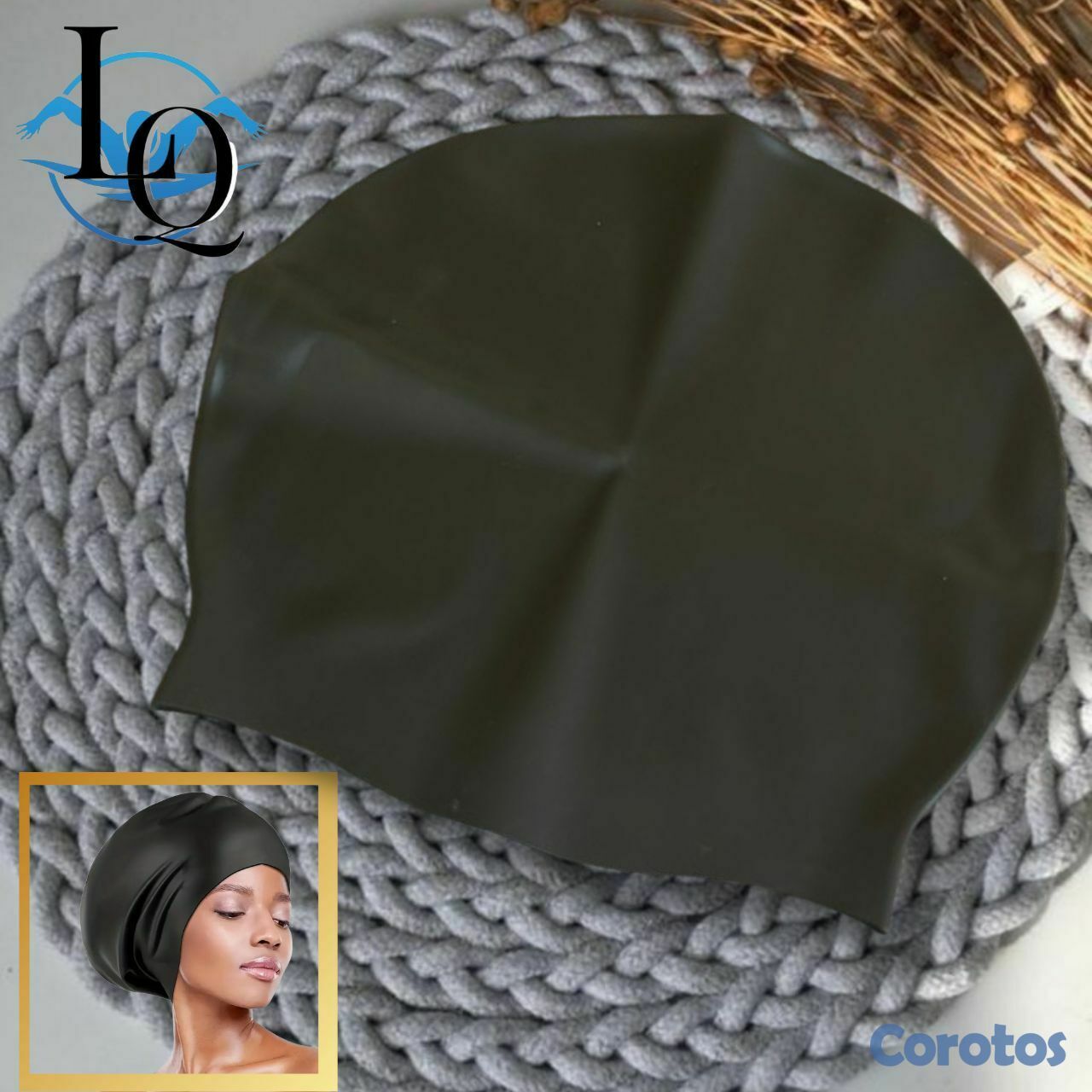 Artículos Deportivos - Gorro de natación para cabello largo  4