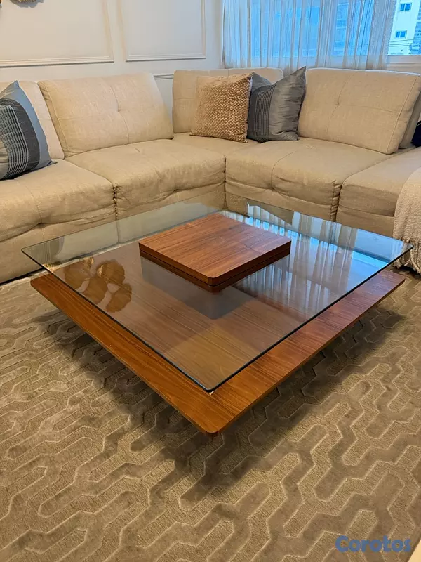 muebles y colchones - Mesa de centro cuadrada para sala 3