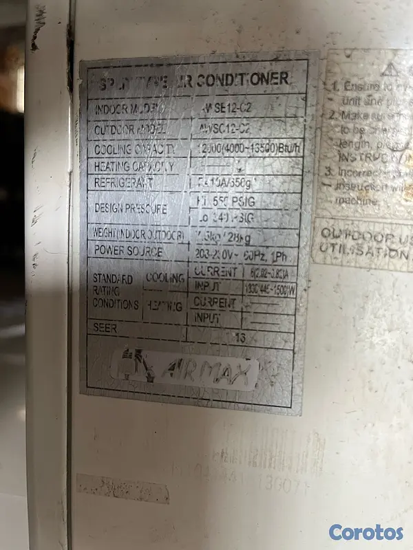 otros electronicos - Para repuesto Aire Inverter Airmax 4