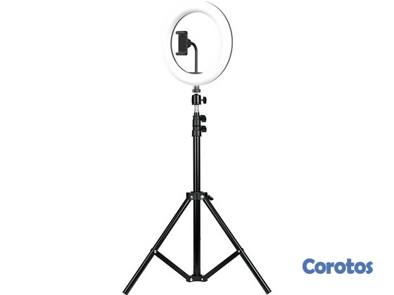 computadoras y laptops -  TRÍPODE PORTABLE PARA CELULARES CON ARO DE LUZ UNIVERSAL, ARO DE LUZ 