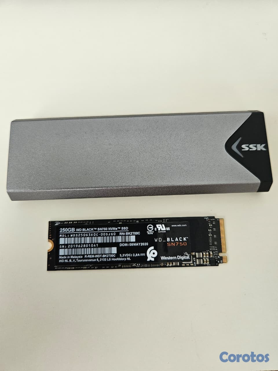 computadoras y laptops - ssd nvme m.2 250gb con adaptador externo usb