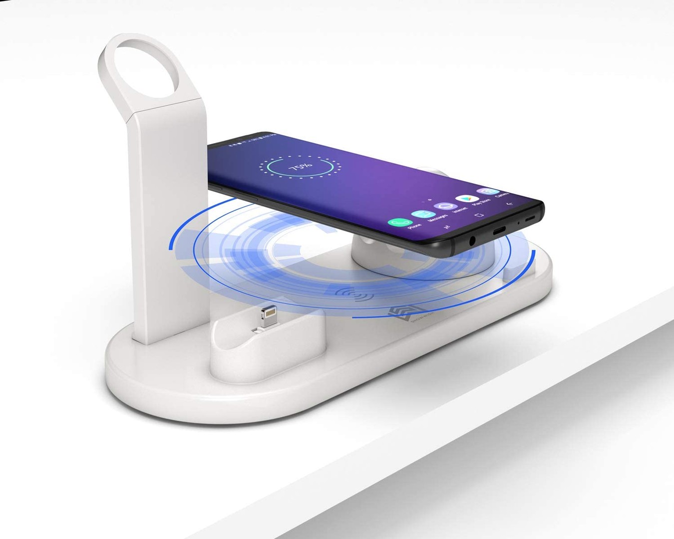 accesorios para electronica - Estación de carga multifuncional 3 en 1, carga tu reloj, audifonos y telefono 1