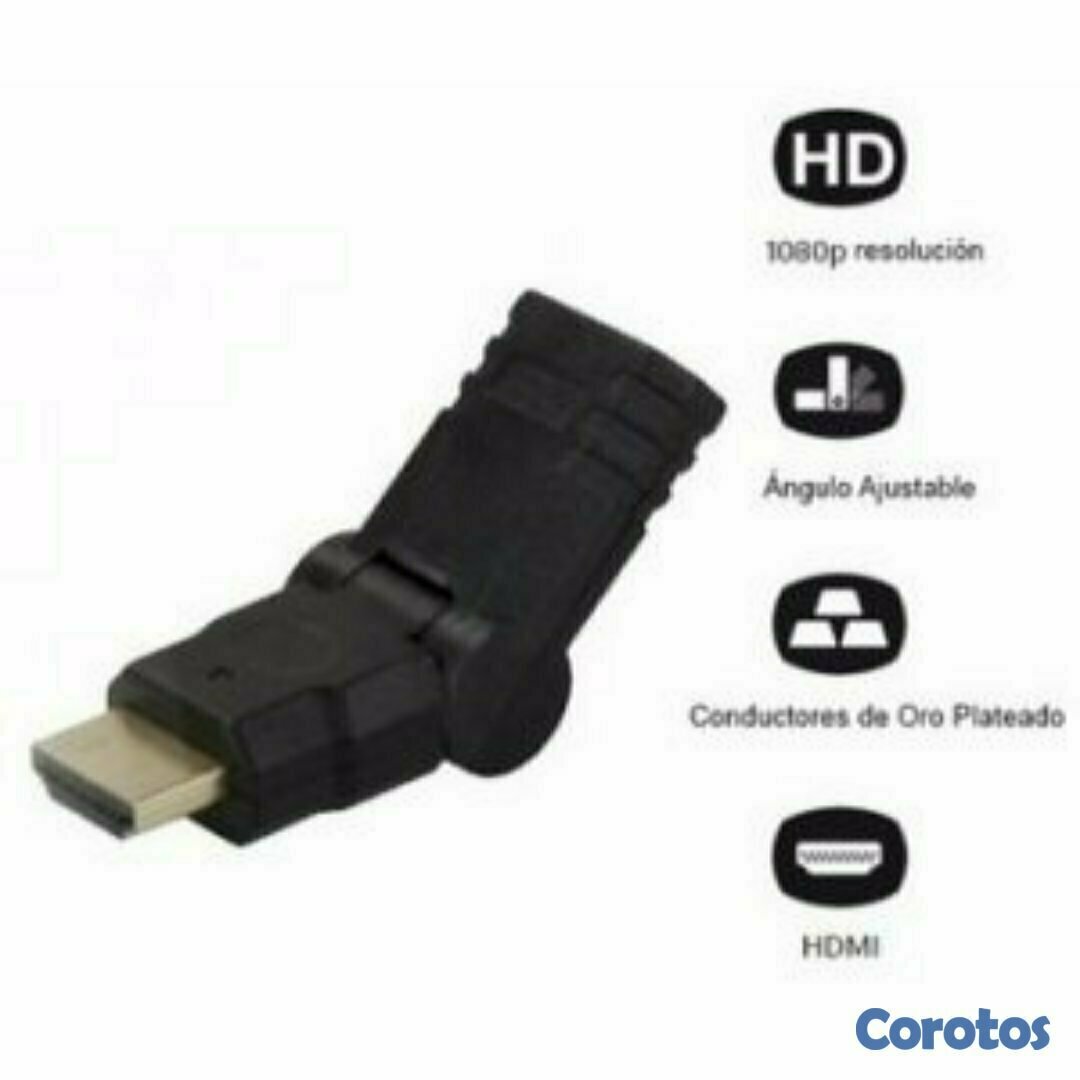 computadoras y laptops - ADAPTADOR DE HDMI MACHO A HDMI HEMBRA AJUSTABLE 1080P.  1