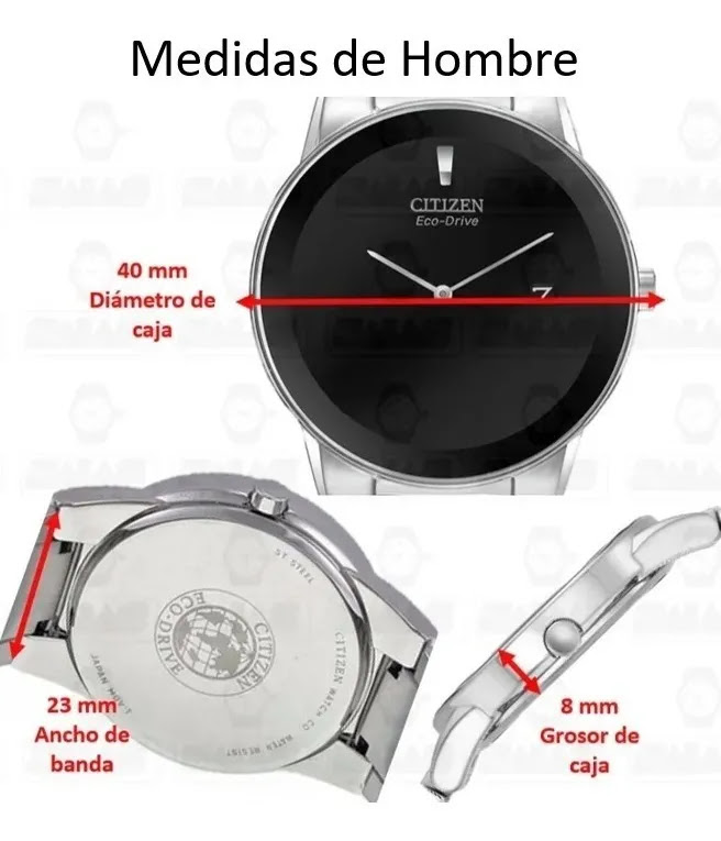 joyas, relojes y accesorios - Reloj de pulsera citizen eco-drive axiom 60488  2