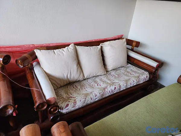 muebles y colchones - Juego Sofá de Bambu con mesa de centro 3