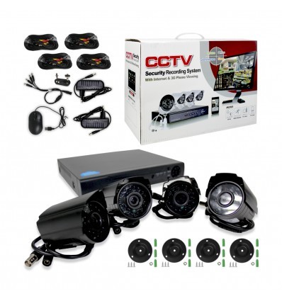 camaras y audio - kit de 4 camaras de seguridad full HD 4K DVR CCTV Vigilancia 2
