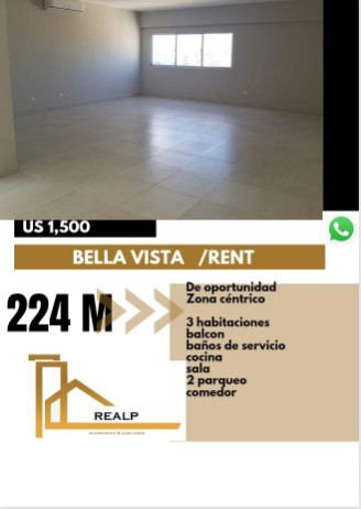 apartamentos - Apartamento línea blanca bella vista 0