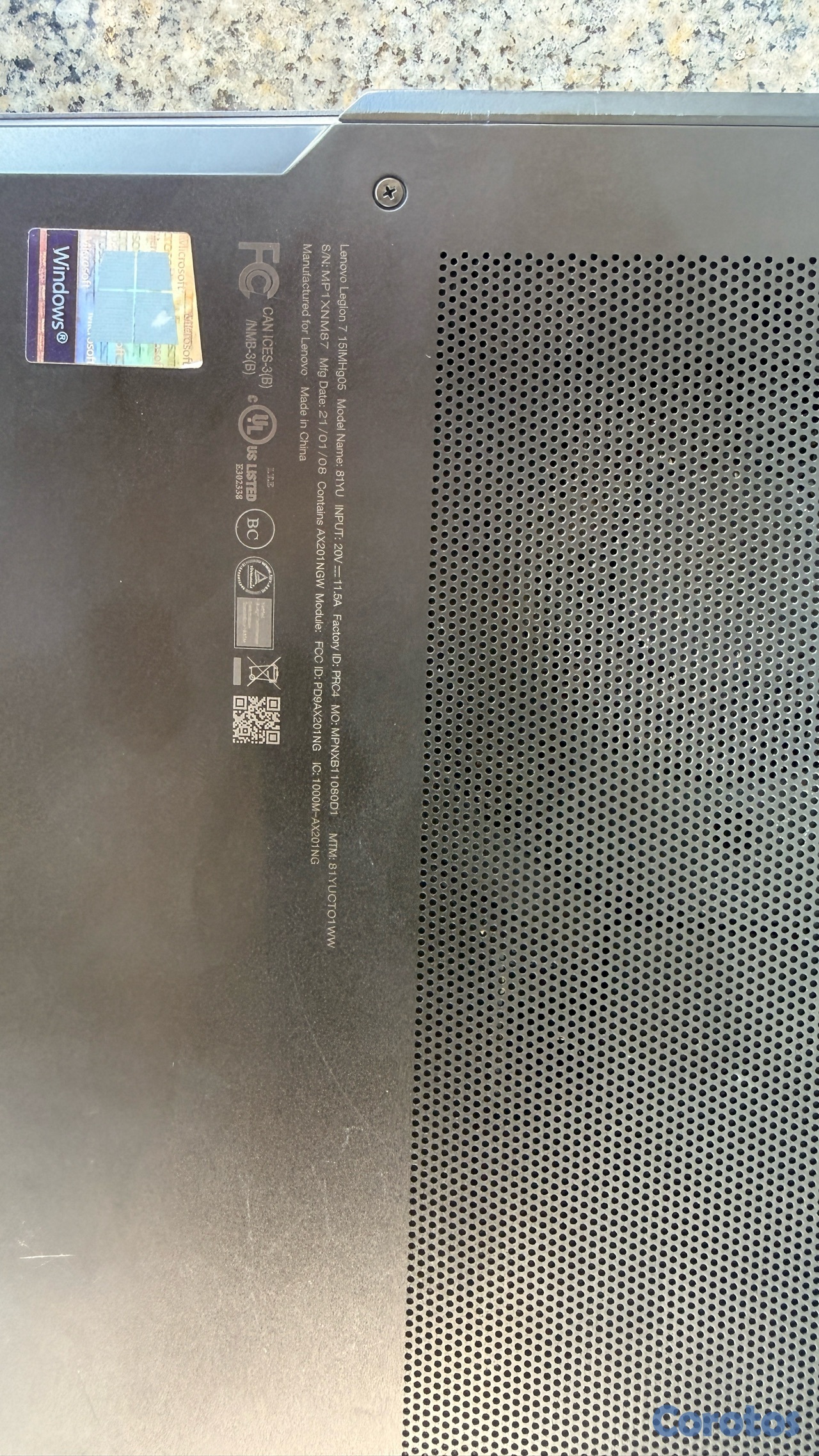 computadoras y laptops - Laptop Lenovo Legion 7 i7  3