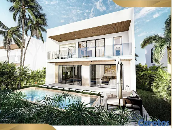 casas vacacionales y villas - PROYECTO DE VILLA EN PLAYA NUEVA ROMANA  4