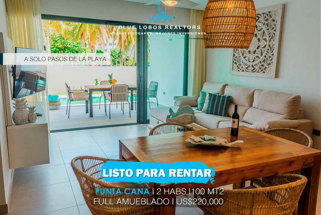 apartamentos - Apartamentos Amueblados en Venta Bávaro-Punta Cana a  Solo Pasos de la Playa