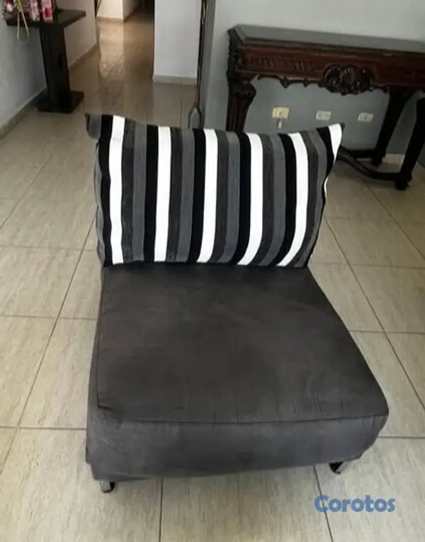 muebles y colchones - Mueble Gris en Felpa para sala 5