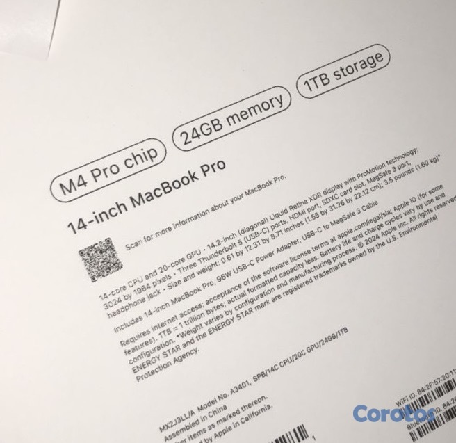 computadoras y laptops - MacBook Pro 14” M4 Pro 24GB/1TB Space Black  2