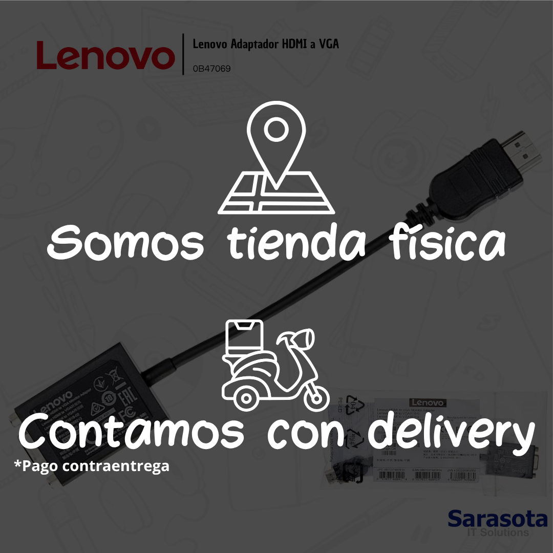 accesorios para electronica - Lenovo Adaptador HDMI a VGA 0B47069  4