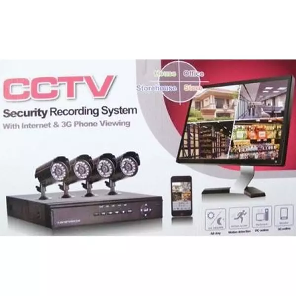 camaras y audio - kit de 4 camaras de seguridad full HD 4K DVR CCTV Vigilancia 3