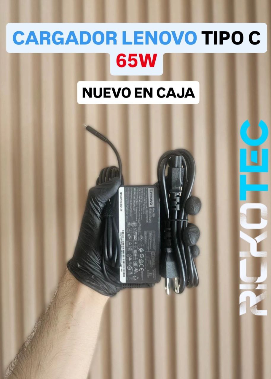 accesorios para electronica - CARGADOR LENOVO TIPO C 65W NUEVO EN CAJA 1