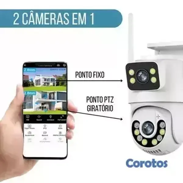 camaras y audio - Cámara de Seguridad Doble Lente Wifi Full HD 2MP 2