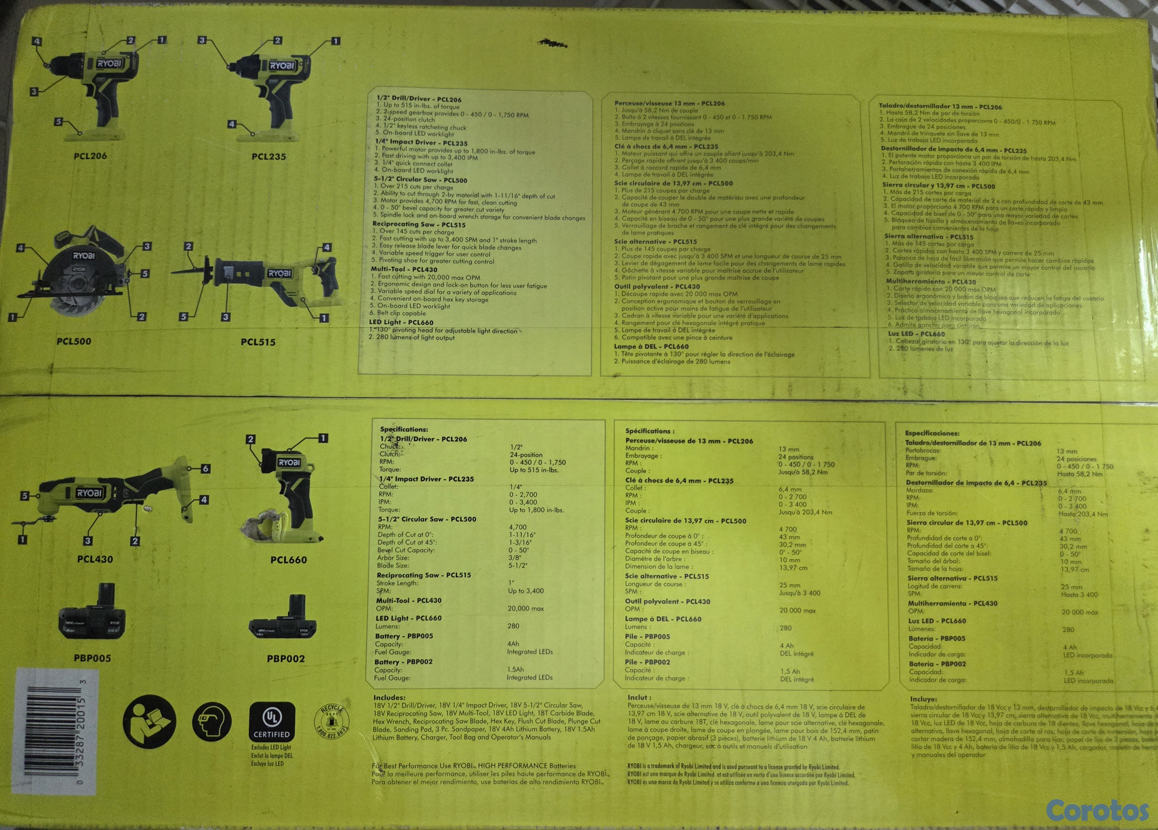 herramientas, jardines y exterior - Kit RYOBI ONE+ 18V (6 herramientas) 2