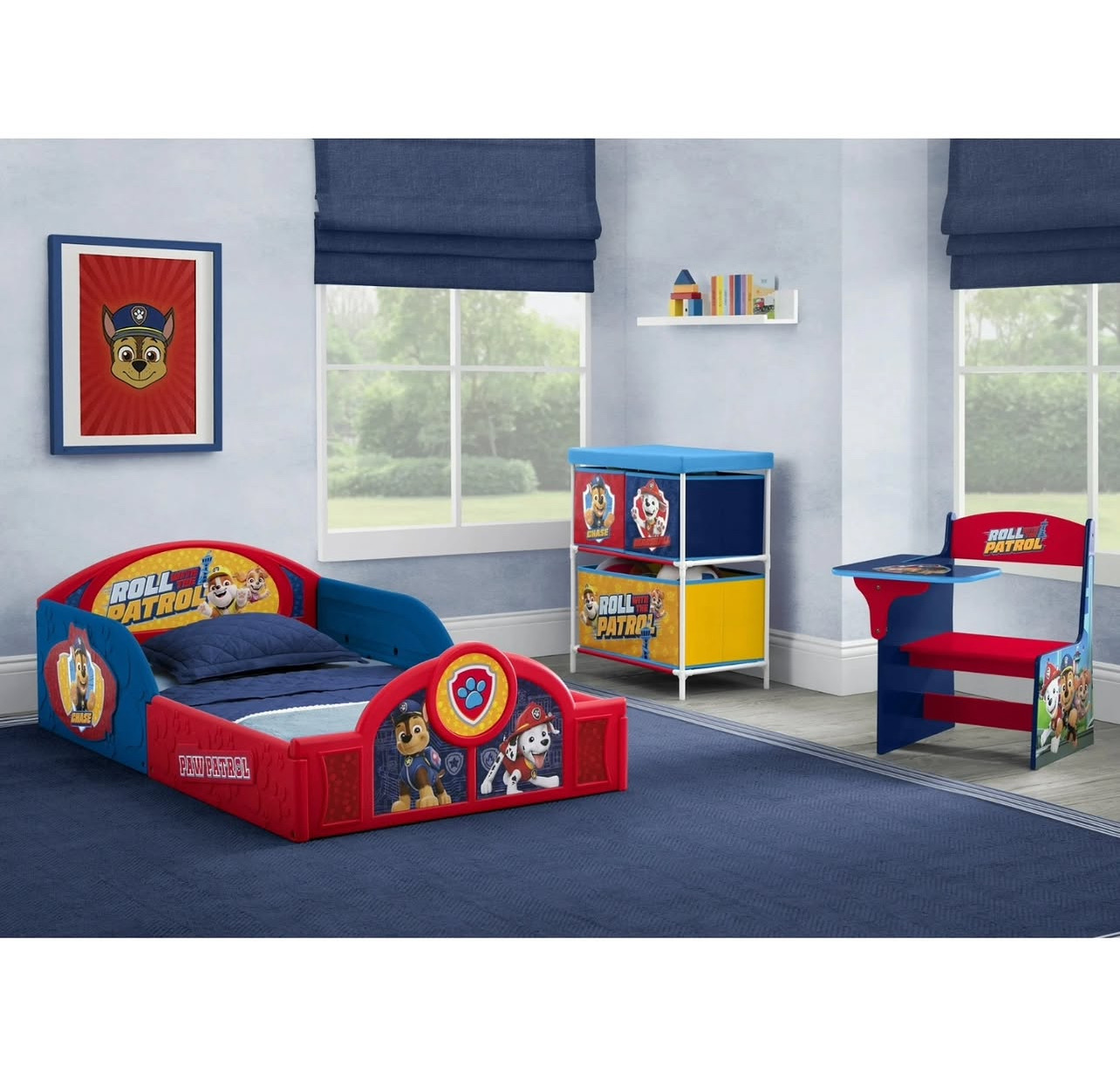 muebles -  Set de cama para niños y niñas incluye cama + colchón + gavetero + silla Nuevo 1