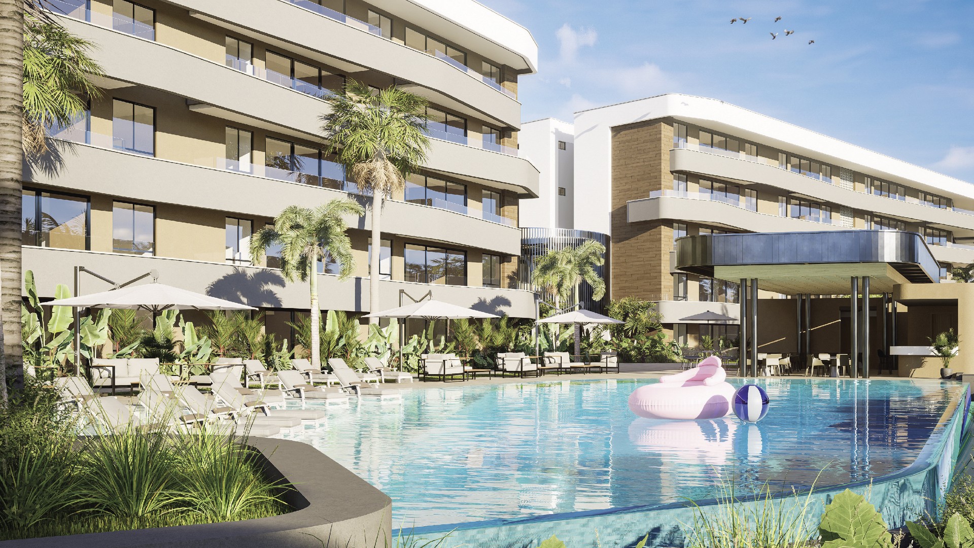 apartamentos - Venta de apartamentos en bávaro Punta cana con Club de Playa y campo de golf. 1
