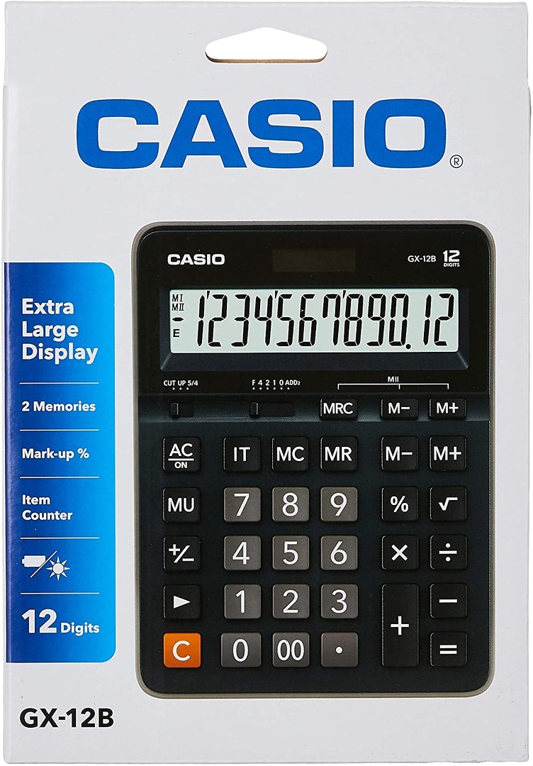 impresoras y scanners - Calculadora Casio  de escritorio GX-12B-BK