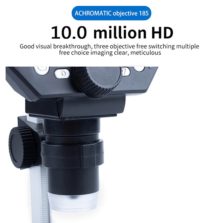 equipos profesionales - Microscopio USB digital con pantalla 4.3 pulgadas 1000X soporte ajustable 8