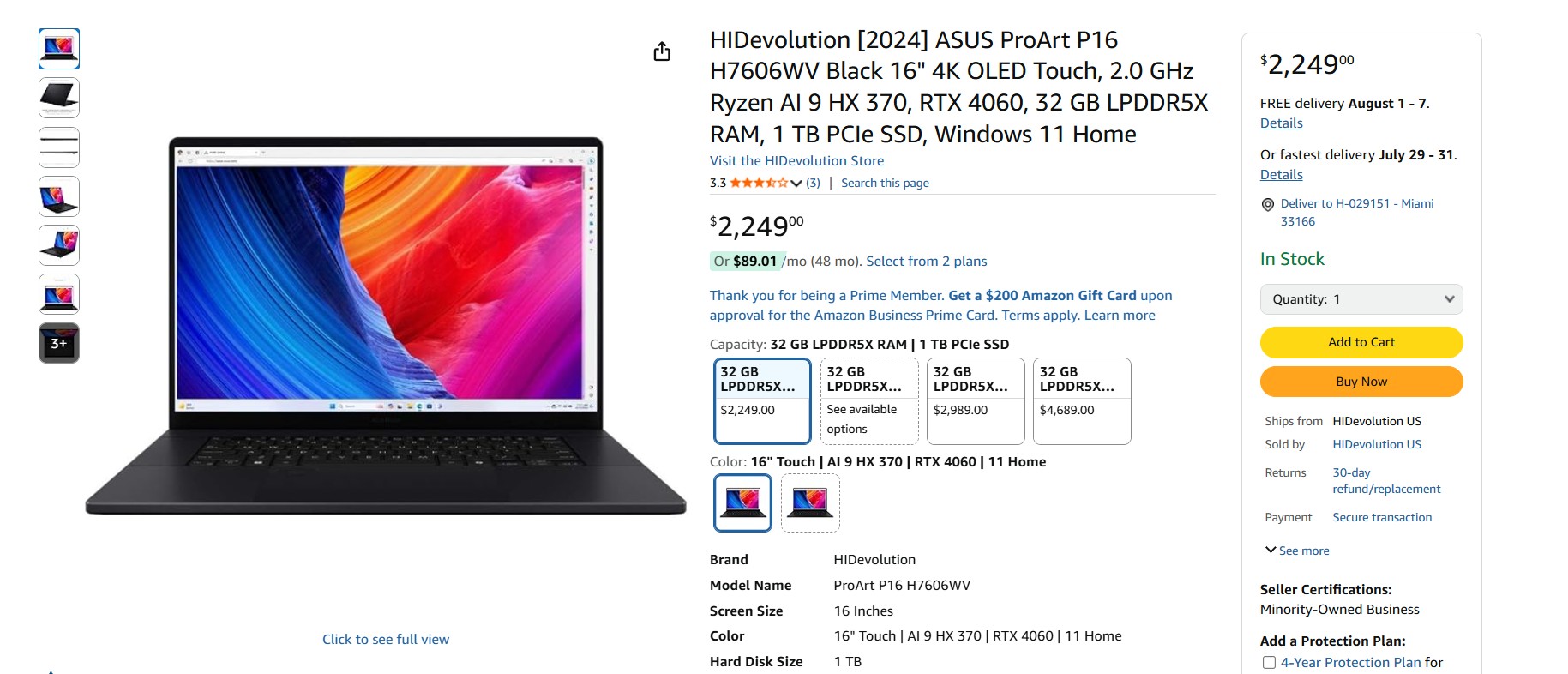 computadoras y laptops - Laptop Asus ProArt p16 (sellada) 4