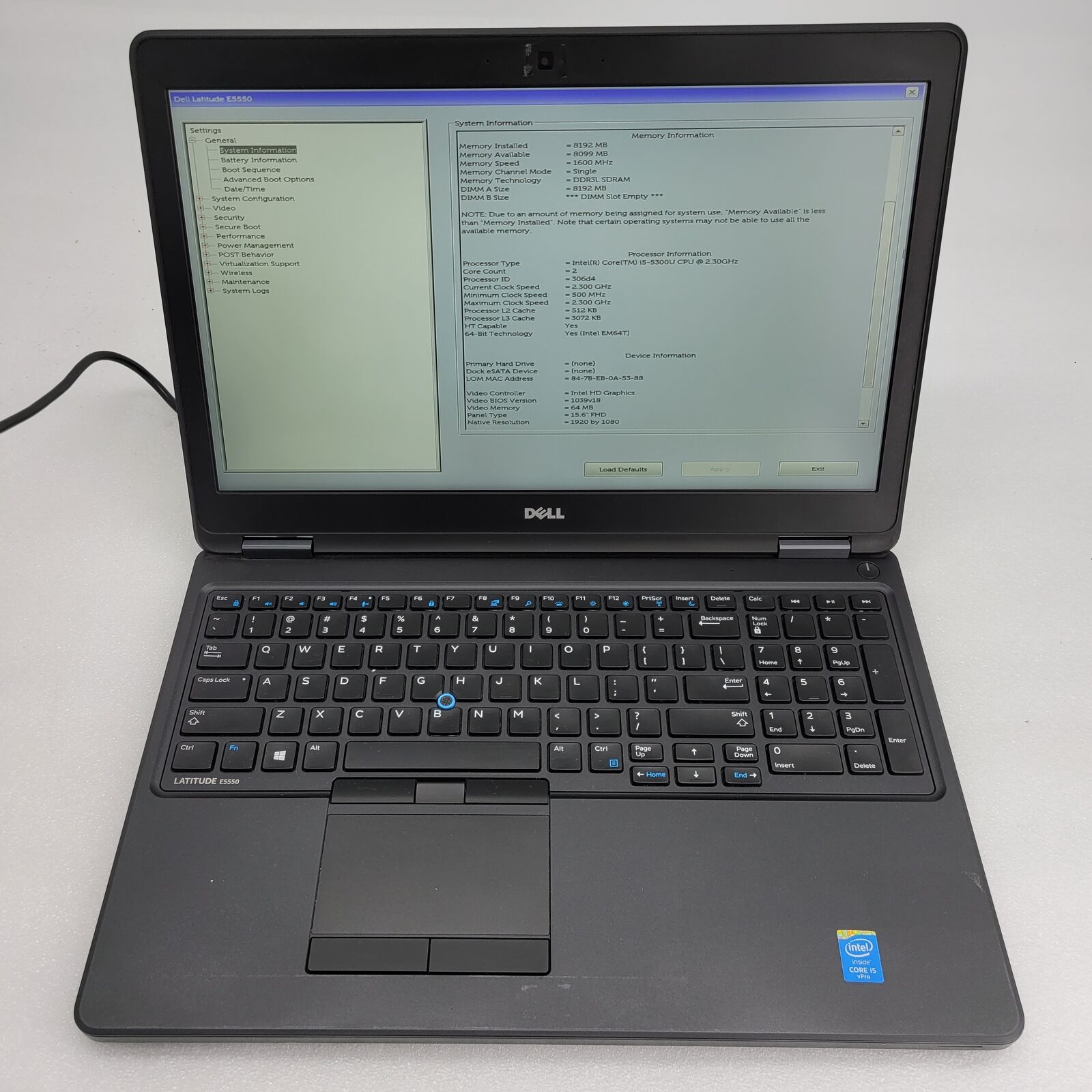 computadoras y laptops - laptop dell corei5 5th gene 8g de ram ssd de 128g  2