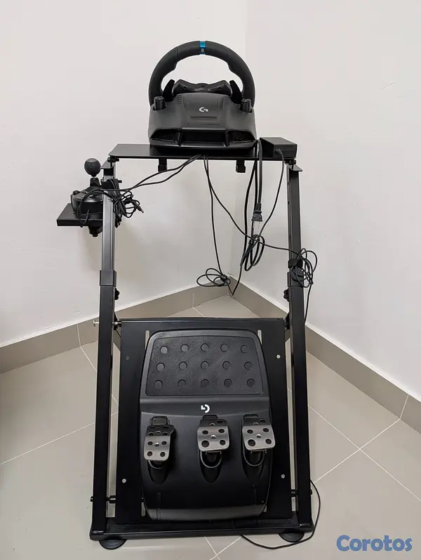 consolas y videojuegos - Logitech G923 + Shifter y stand plegable  6