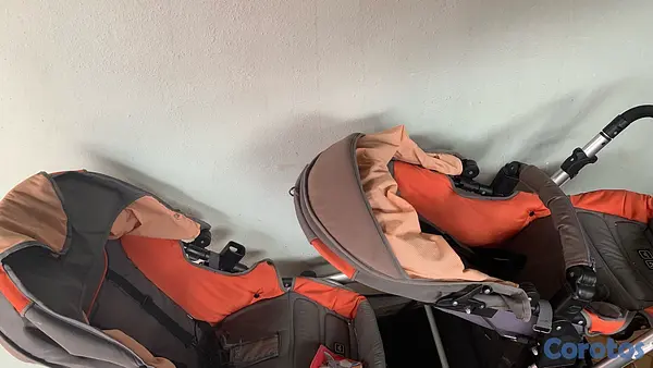coches y sillas - se vende coche doble a precio negociable  2