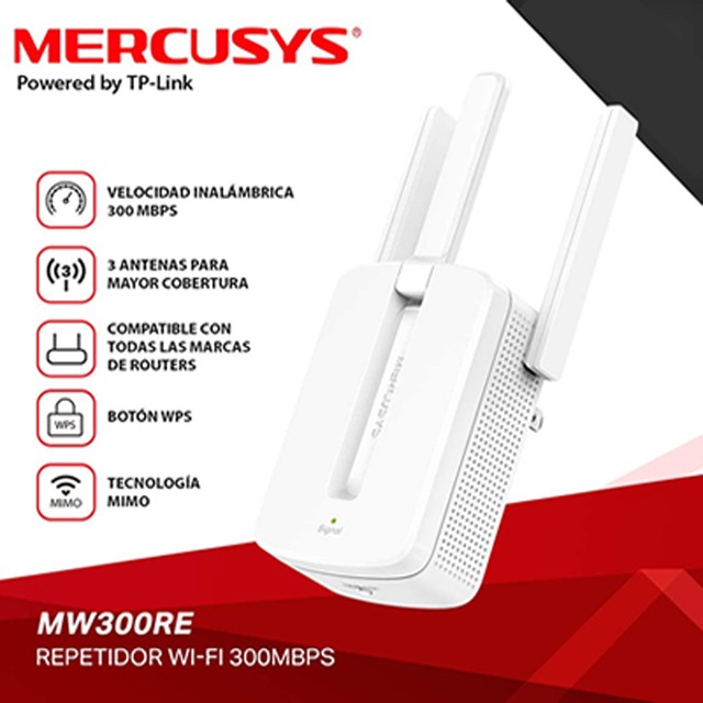 computadoras y laptops - TOTALMENTE NUEVO REPETIDOR DIRECTO A LA CORRIENTE MERCUSYS MW300RE 1