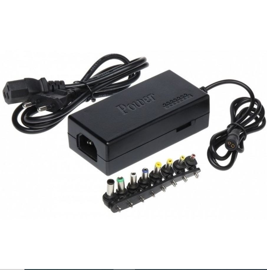 accesorios para electronica - Cargador portátil universal para laptop, 96W, 12-24V - 8 Conectores. 
