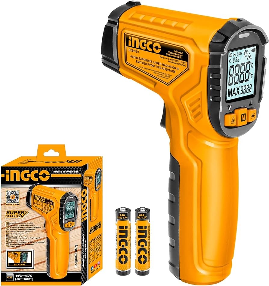 herramientas, jardines y exterior - Termometro laser digital INGCO, no apto para medir temperatura corporal.