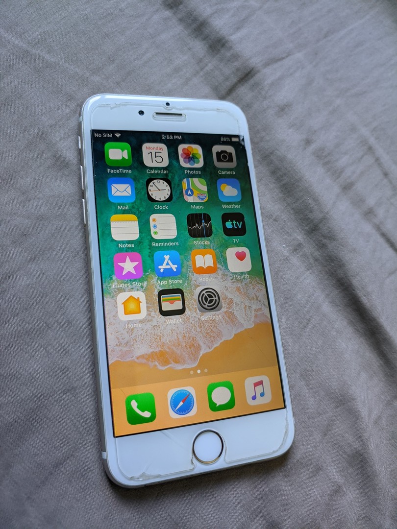 celulares y tabletas - IPhone 6 Normal/64GB/Bateria100%/Huella funcional/IOS 12.5.7 