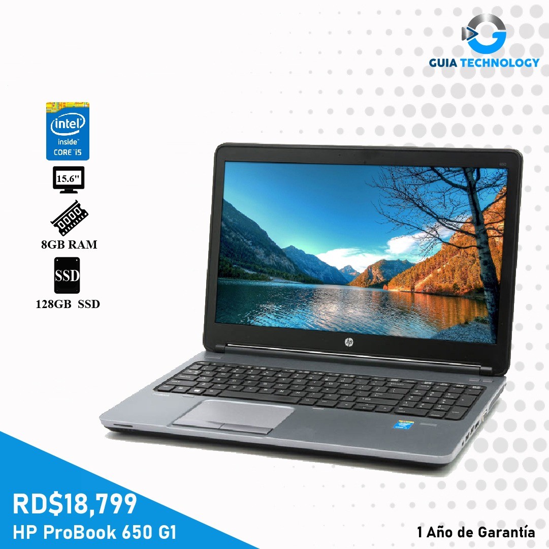 computadoras y laptops - Laptop HP ProBook 650 G1 Core i5-4330MU @2.80 128GB SSD, 8GB RAM 