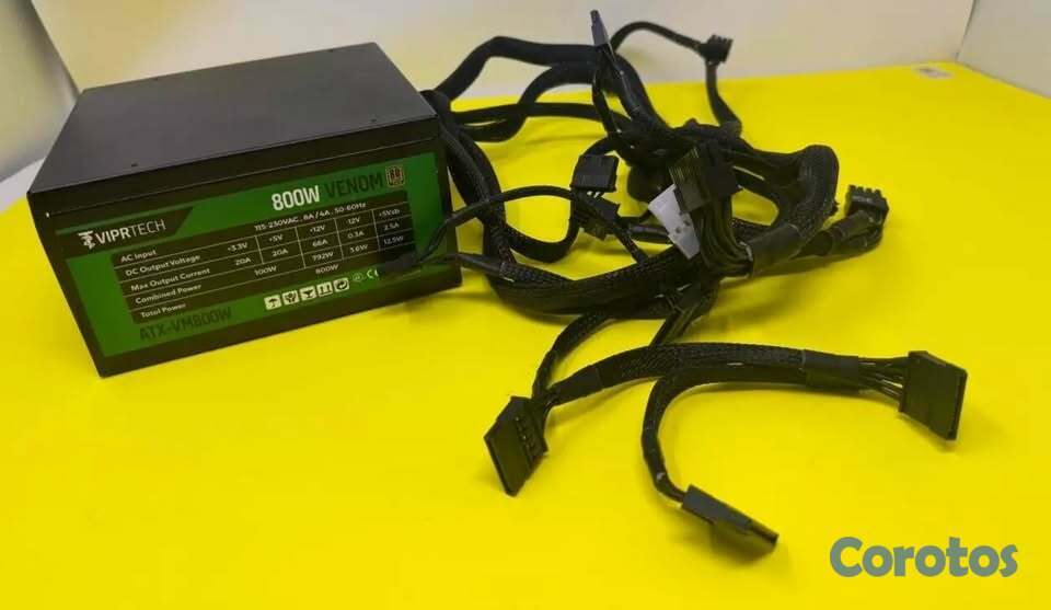 computadoras y laptops - POWER SUPPLY MODULAR COMPLETA ATX ViprTech Venom 8 1