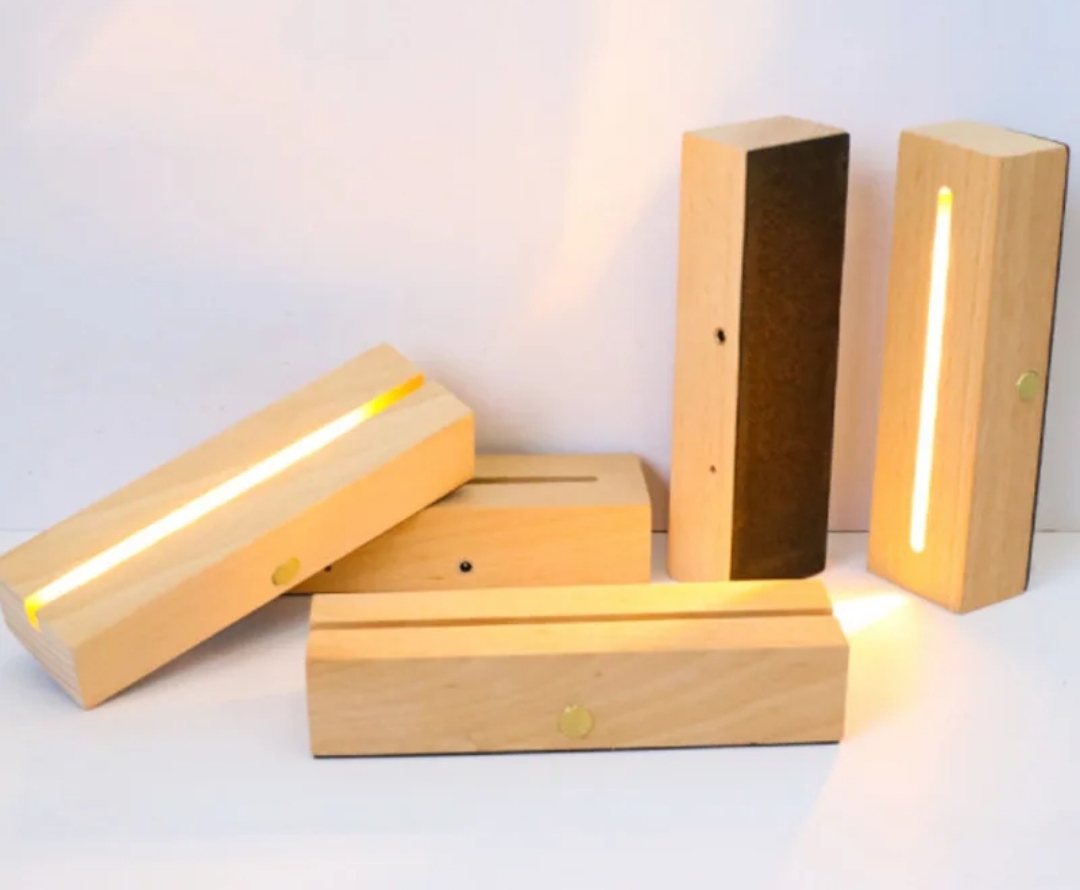 otros electronicos - Bases LED rectangular recargable para diseño en acrílico 3D 