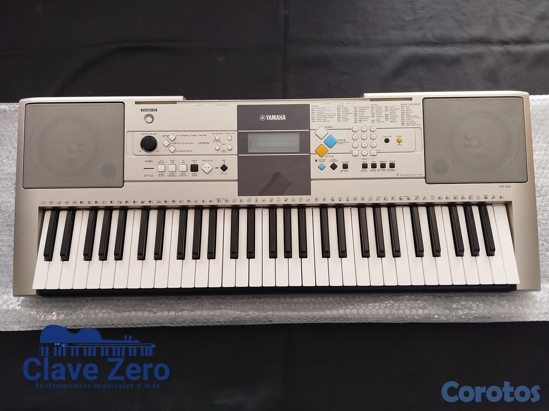 instrumentos musicales - PIANO YAMAHA YPT 320 5 OCTAVAS SENSIBLE.   1