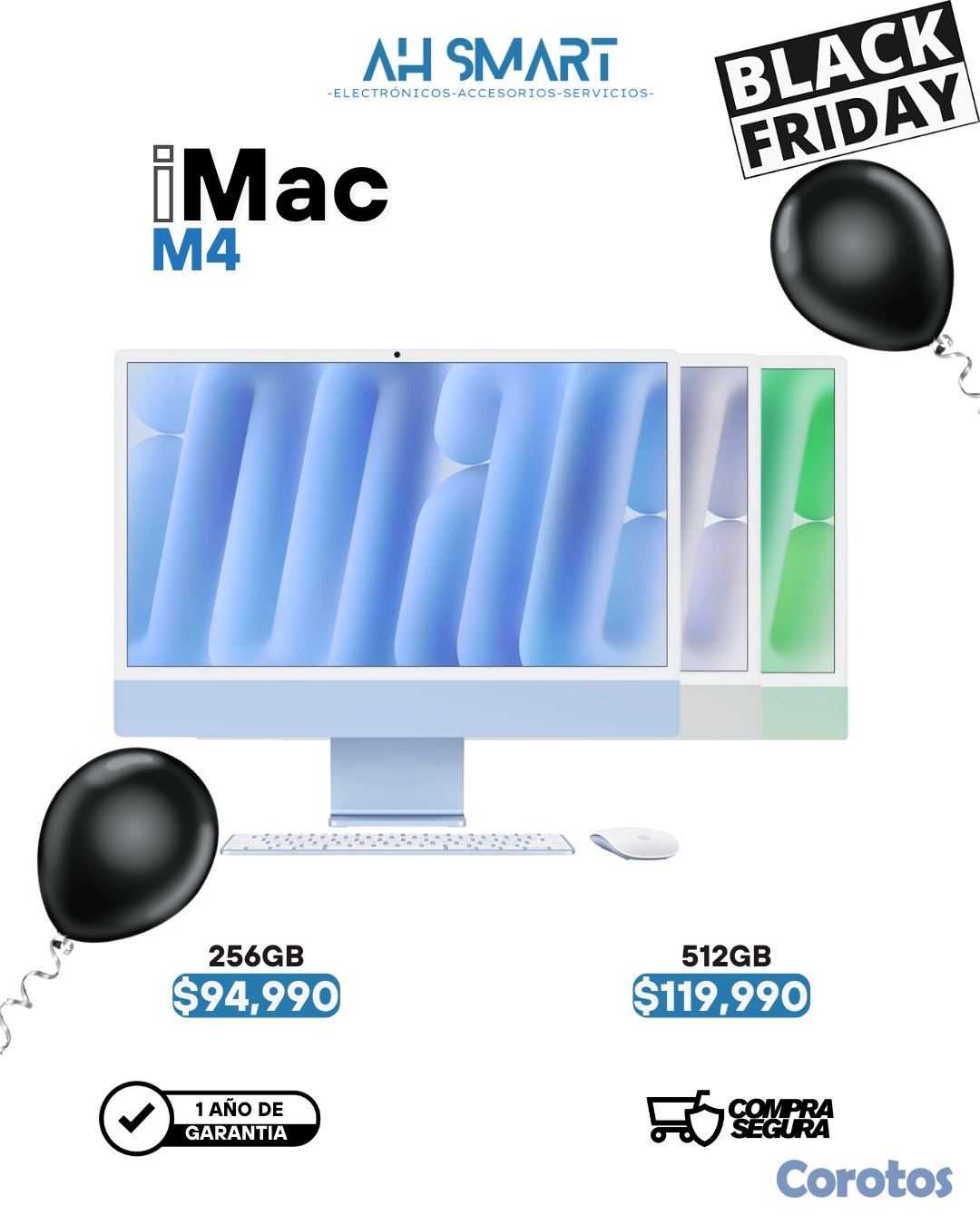 computadoras y laptops - IMAC M4 256GB 512GB 16GB RAM SELLADAS NUEVAS