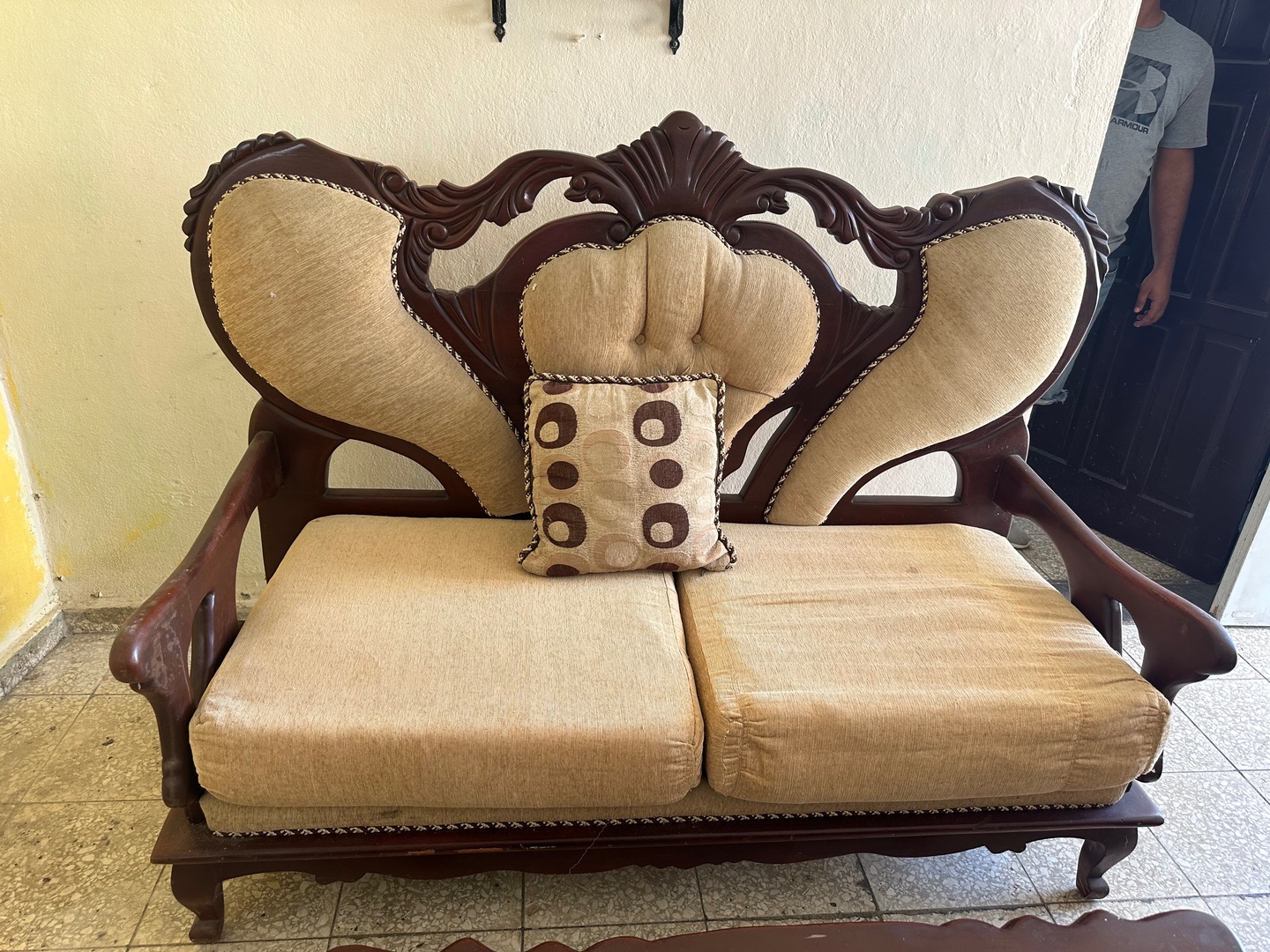 muebles y colchones - Juego de mueble de 5 piezas en caoba , usado   6