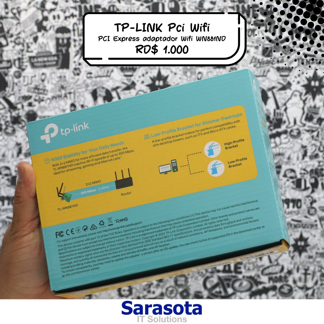 accesorios para electronica - TP-Link adaptador WIFI PCIe WN881ND  1