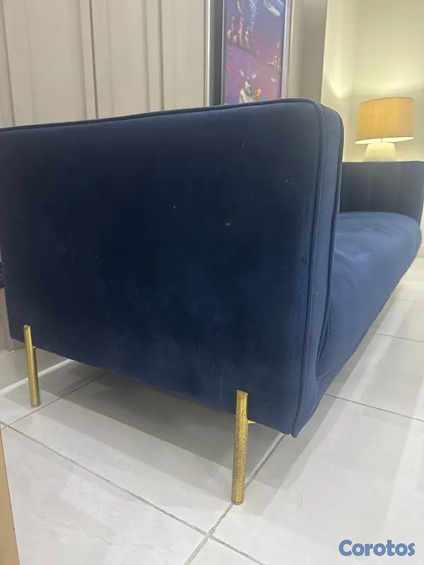 muebles y colchones - Sofa de 3 asientos con othman, Ilumel  4