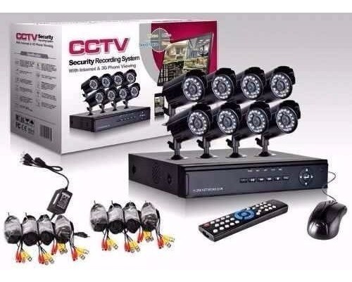 Kit 8 Camaras de Seguridad 780p HD Dvr 8ch Hdmi Exterior Interior CCTV 1