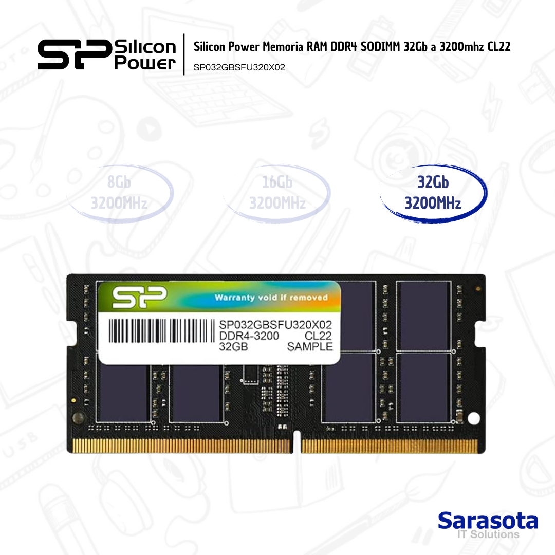 accesorios para electronica - Silicon Power Memoria RAM DDR4 32Gb a 3200mhz 0