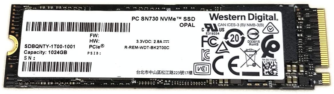computadoras y laptops - Disco Duro 1TB SSD Wester Digital PC SN730 NVMe M.2 0