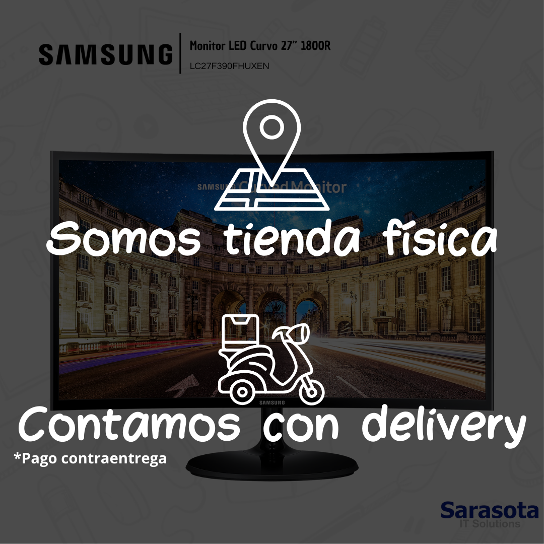 computadoras y laptops - Monitor LED Curvo 27” 1800R LC27F390FHUXEN 3