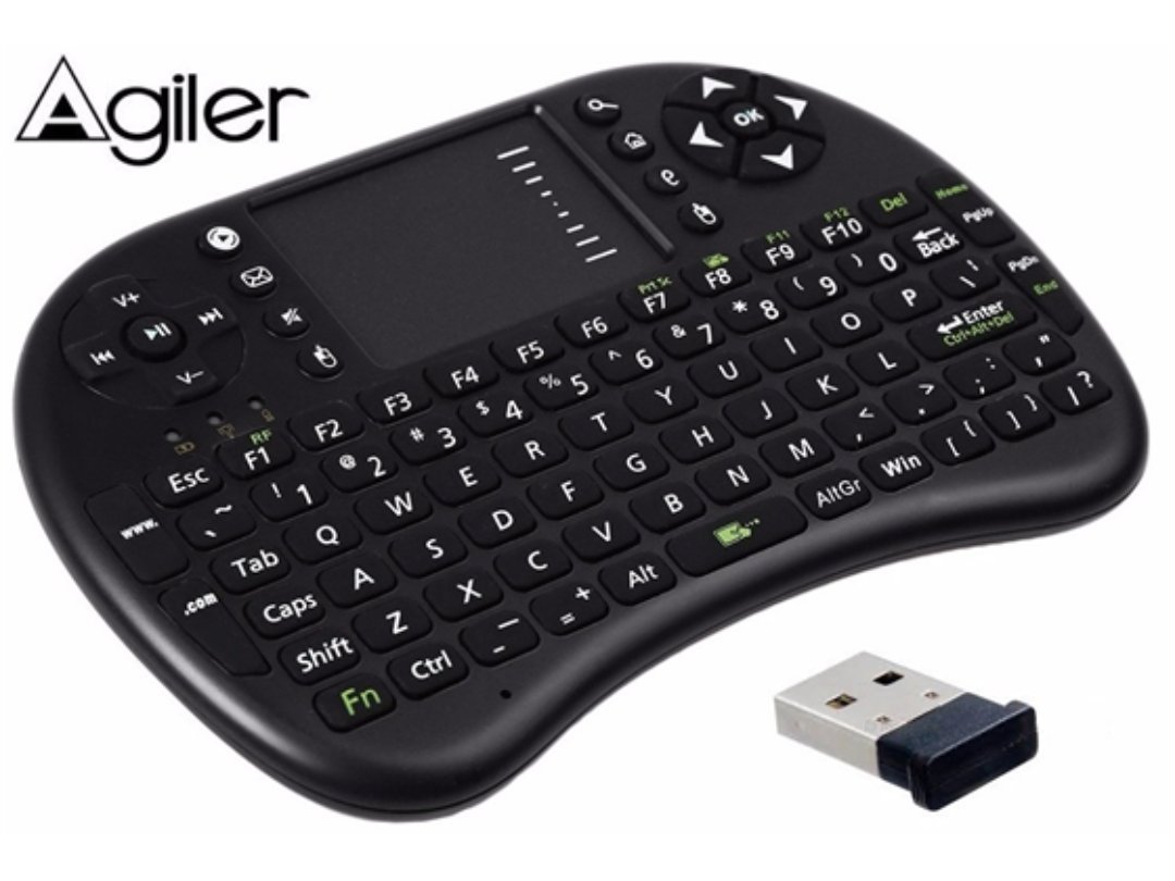 computadoras y laptops - TECLADO AGILER INALAMBRICO, MULTIMEDIA 2.4 GHZ, Smart TV / Box TV / PS3