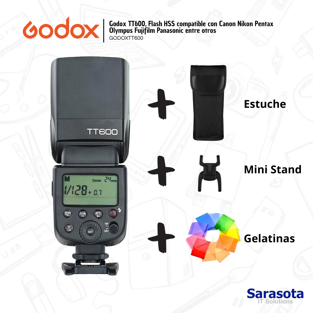 accesorios para electronica - Flash Godox TT600 (Canon, Nikon, entre otras) 0